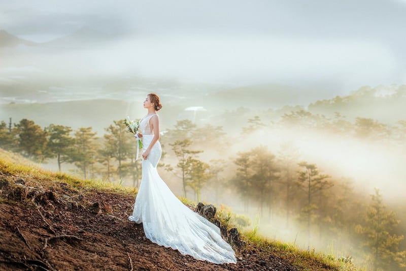 Bride with Flowers